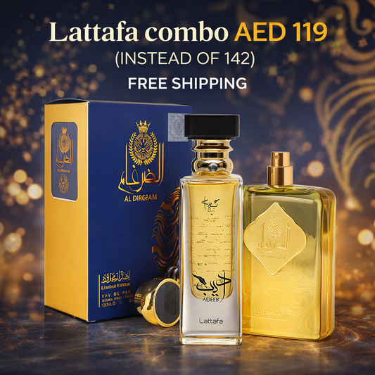 Lattafa Perfume Combo (2 PCS) – AED 119 | Free Shipping | Save 23 AED