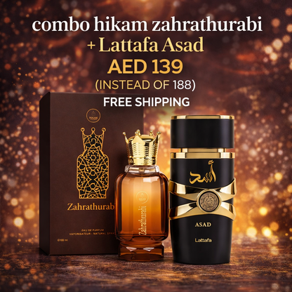 Zahrathurabi + Lattafa Asad Combo (2 PCS) – AED 139 | Save 49 AED
